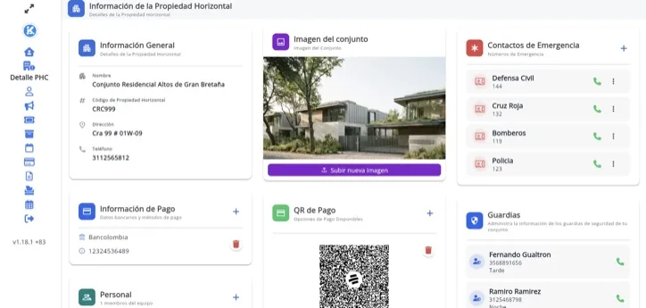 Vista previa del dashboard de Konjunto